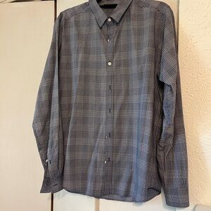 Theory Blue Casual Button Down Shirt